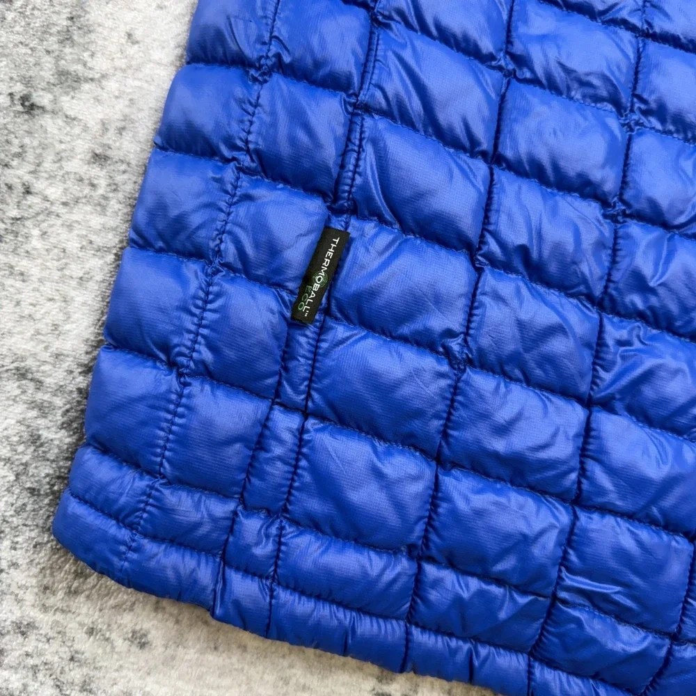 The North Face Thermoball‎ Eco Vest Mens Medium Blue Quilted Puffer Insulated
